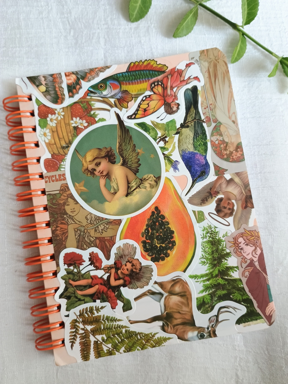 🧚 FAIRY CORE 🧚🏼‍♂️  Small Fairies, Flora & Fauna Decoupage 100 Pg Journal